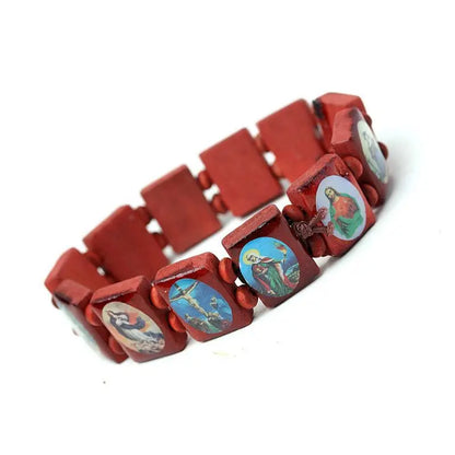 Bracelet Chapelet Catholique en Bois