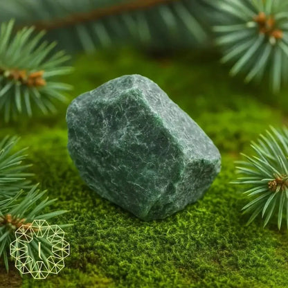Pierre brute verte couleur émeraude – Cristal minéral énergétique pour décoration spirituelle