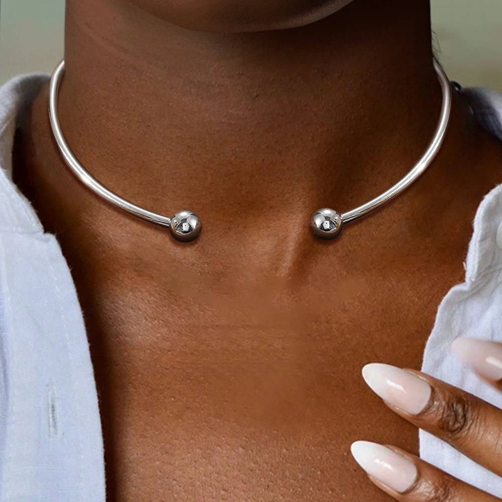 Damen Kugelkette aus Edelstahl – Verstellbare Kette