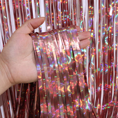 Rideau de fête métallisé (Foil Tassel Fringe Curtain)