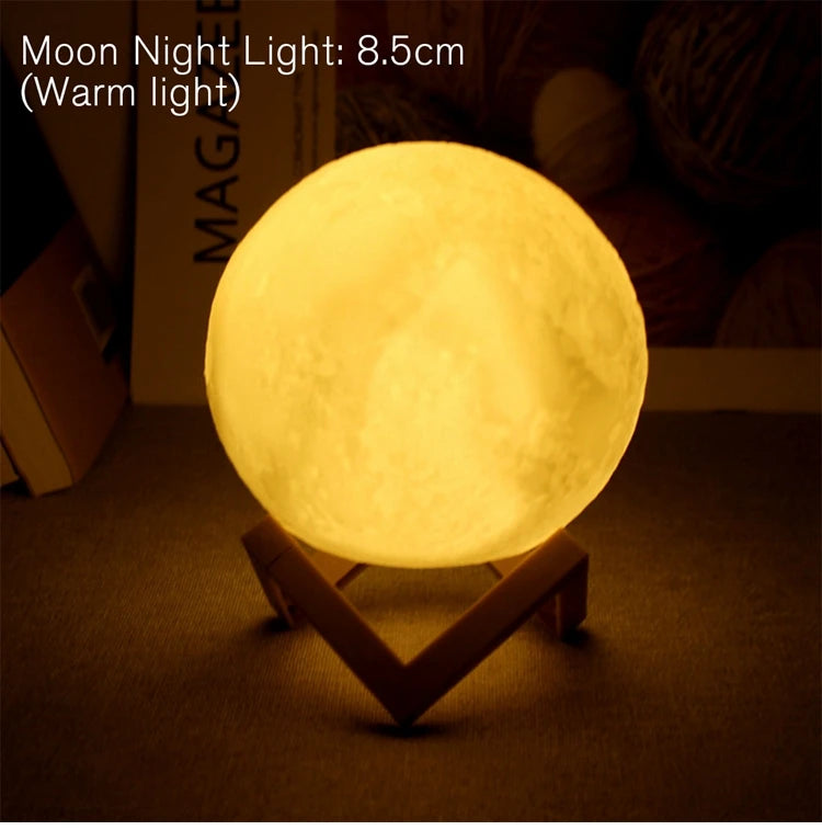 Lampe Lune LED 3D