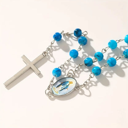 Lot de 1, 5, 10 ou 20 Chapelets Vierge Marie avec Pochette Offerte – Un Cadeau de Foi à Offrir ou à Garder Près du Cœur 💙