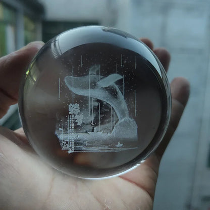 Boule Cristal 3D Système Solaire LED – Globe Planètes Gravé au Laser – Décoration Astronomie & Cadeau