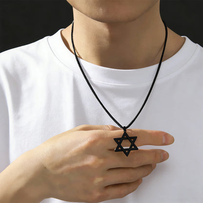 Stainless Steel Star of David Necklace – Unisex Jewish Jewelry