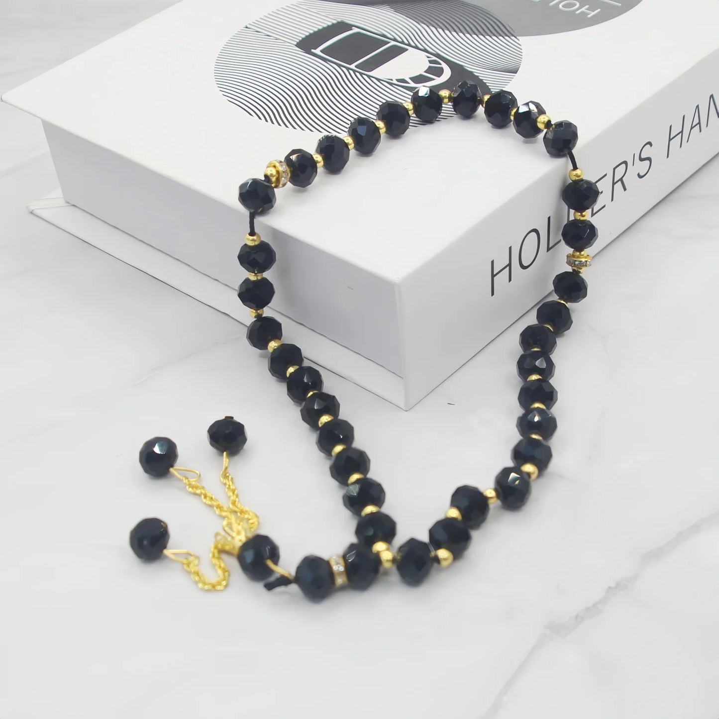 Tasbih Musulman 33 Perles Cristal – Chapelet de Prière Islamique Élégant