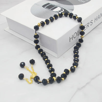 Tasbih Musulman 33 Perles Cristal – Chapelet de Prière Islamique Élégant