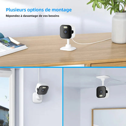 Caméra de Surveillance WiFi HD 5MP Mini Intérieure – Vision Nocturne, Audio Bidirectionnel & Détection de Mouvement