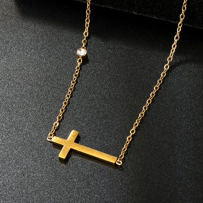 Collier Rosaire Catholique Doré en Acier Inoxydable – Pendentif Croix de Prière