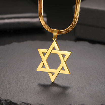 Stainless Steel Star of David Necklace – Unisex Jewish Jewelry