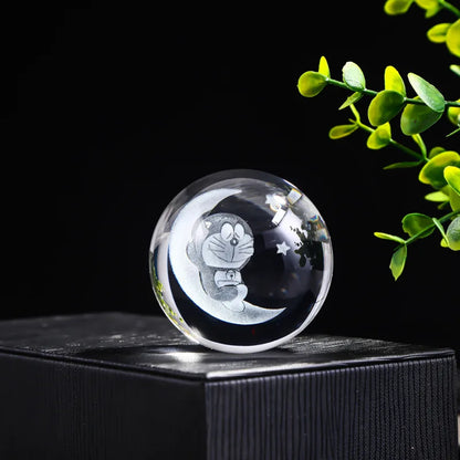 Boule Cristal 3D Système Solaire LED – Globe Planètes Gravé au Laser – Décoration Astronomie & Cadeau