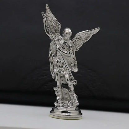 Statuette Saint Michel – Archange Terrassant le Démon en Alliage de Zinc