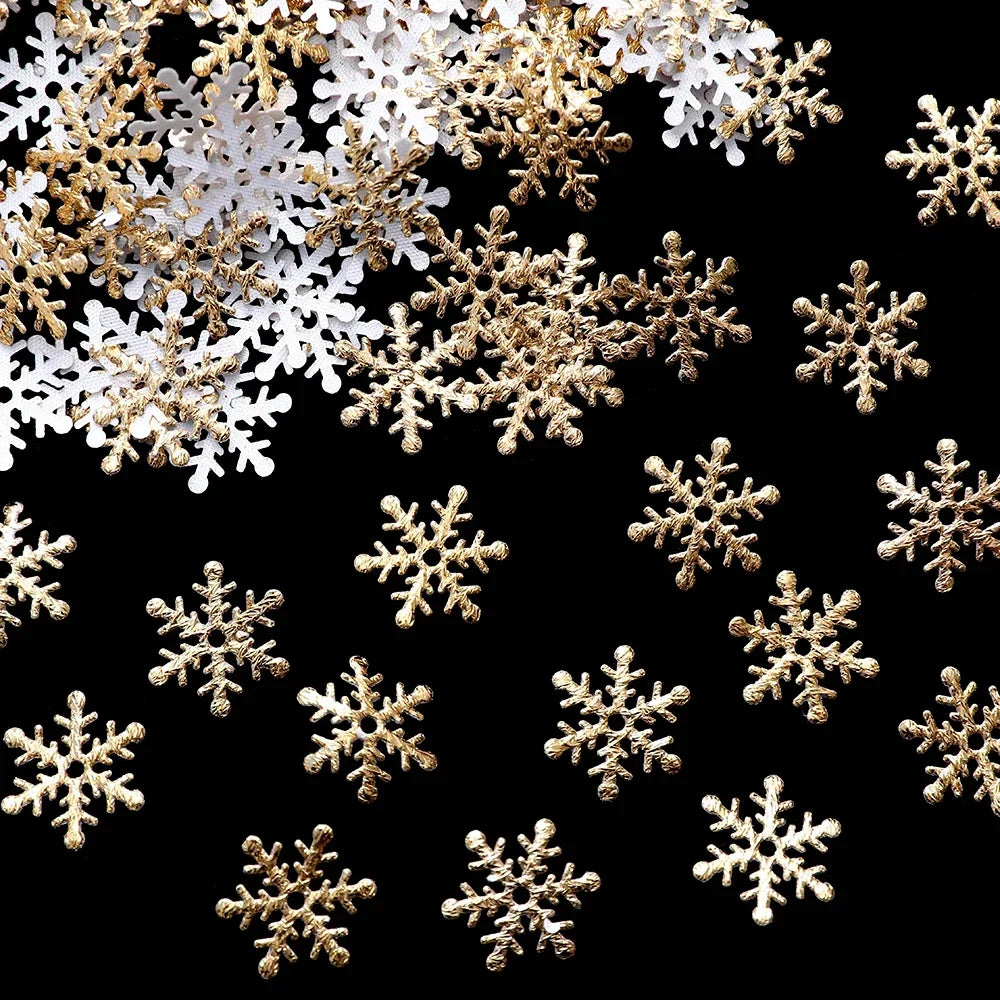 Confettis Flocons de Neige 300pcs – Décoration de Noël 2cm pour Sapin & Fêtes