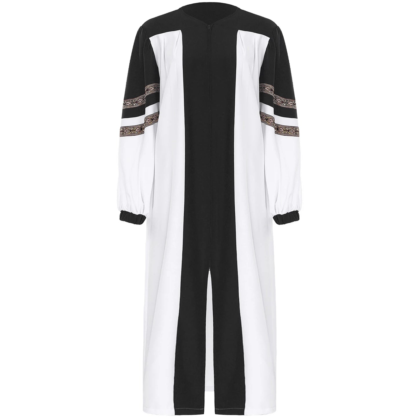 Robe de pasteur unisexe pour église et chorale – costume chrétien à manches longues