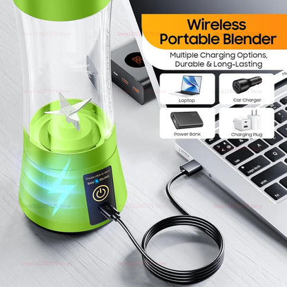 Blender Portable USB 380ml – Mixeur Rechargeable Smoothie & Jus Frais en Quelques Secondes