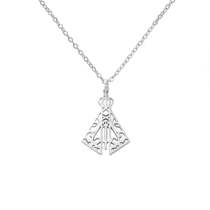Collier Vierge de la Vallée en acier inoxydable – bijou catholique spirituel