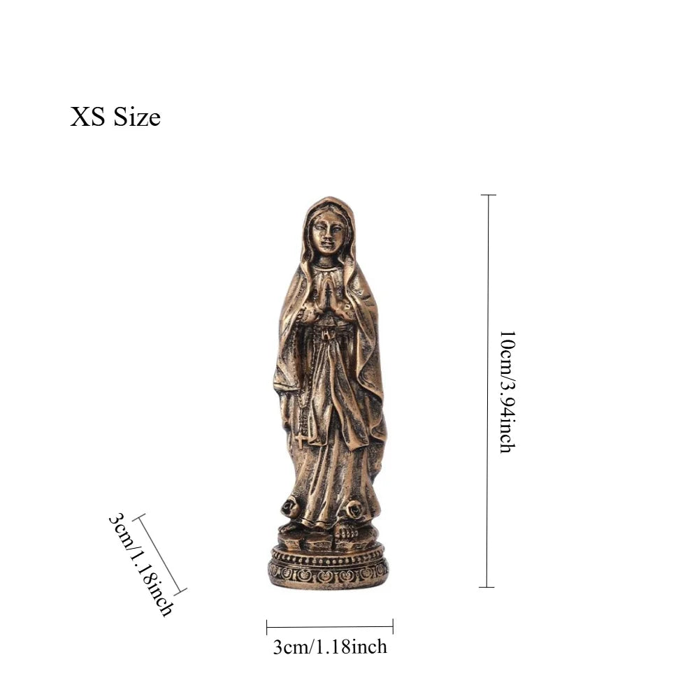 Statue religieuse Notre-Dame de Lourdes – figurine décorative en résine