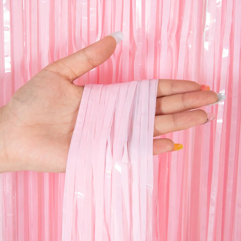 Rideau de fête métallisé (Foil Tassel Fringe Curtain)