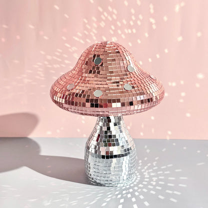Champignon Disco Rétro – Boule à Facettes Décorative pour Salon, Bureau & Fêtes