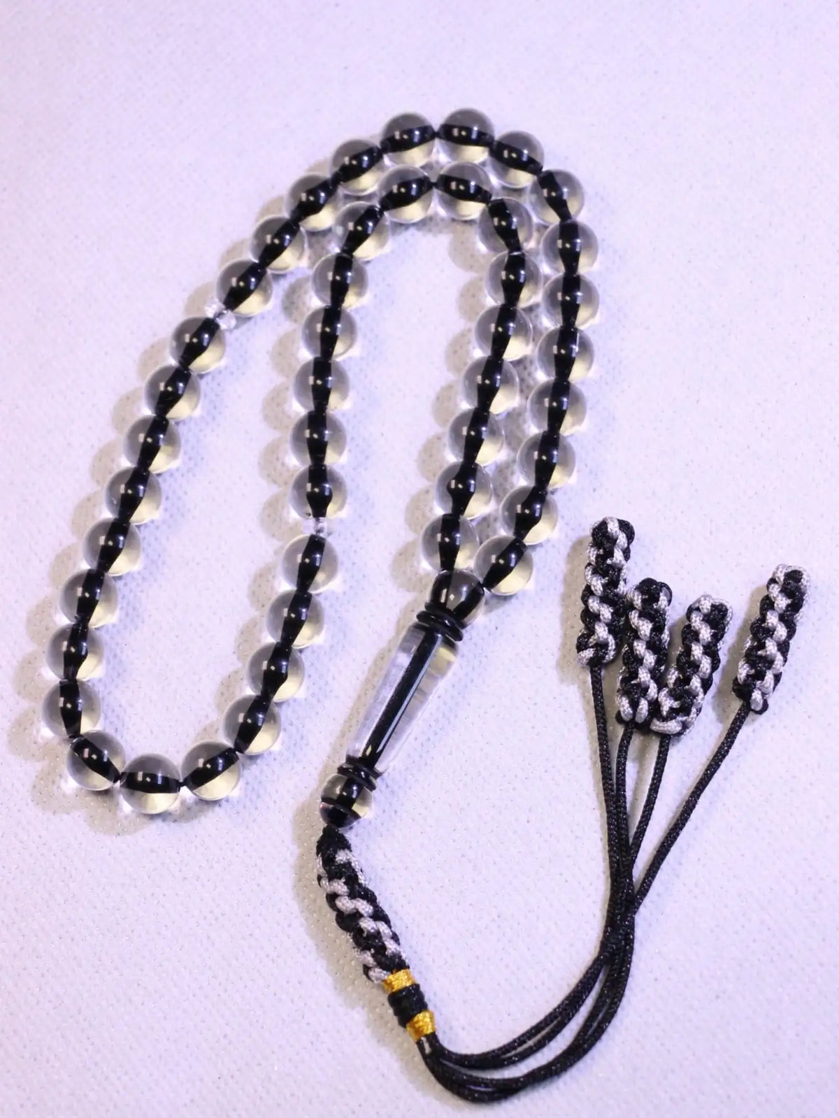 Tasbih Musulmano Nero 45 Grani in Resina – Rosario da Preghiera 10 mm