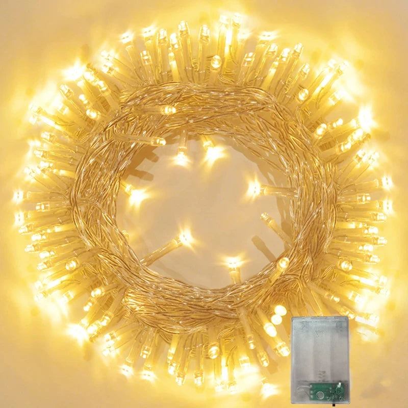 Guirlande LED à Piles – Éclairage Warm White pour Décoration Intérieure & Extérieure