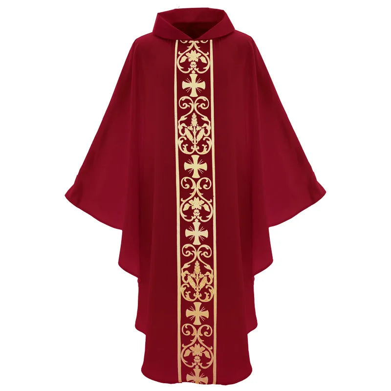 Robe musulmane médiévale imprimée pour homme – Costume de prière et cosplay, 4 couleurs, longueur 128 cm
