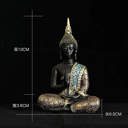Statue Bouddha verte en résine – Décoration zen & méditation