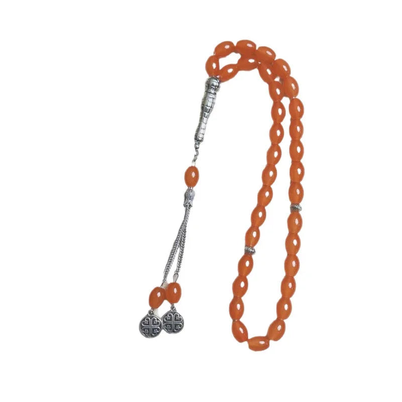 Tasbih Musulman 33 Perles en Verre – Chapelet de Prière Unisexe