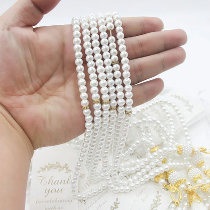 Lot de 12 Tasbih Musulmans 99 Perles avec Pompon – Chapelets de Prière Ramadan & Eid