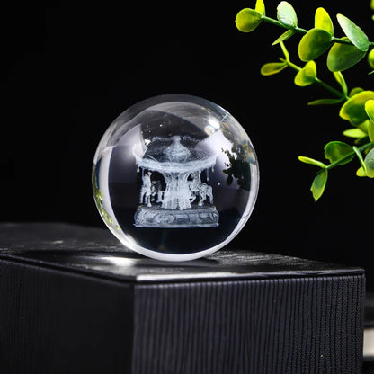 Boule Cristal 3D Système Solaire LED – Globe Planètes Gravé au Laser – Décoration Astronomie & Cadeau