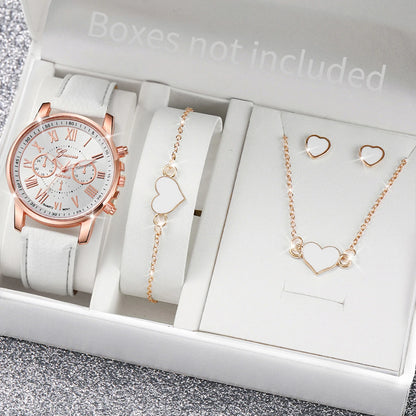 Coffret Montre Femme Quartz & Bijoux – Élégant Cadeau Mode