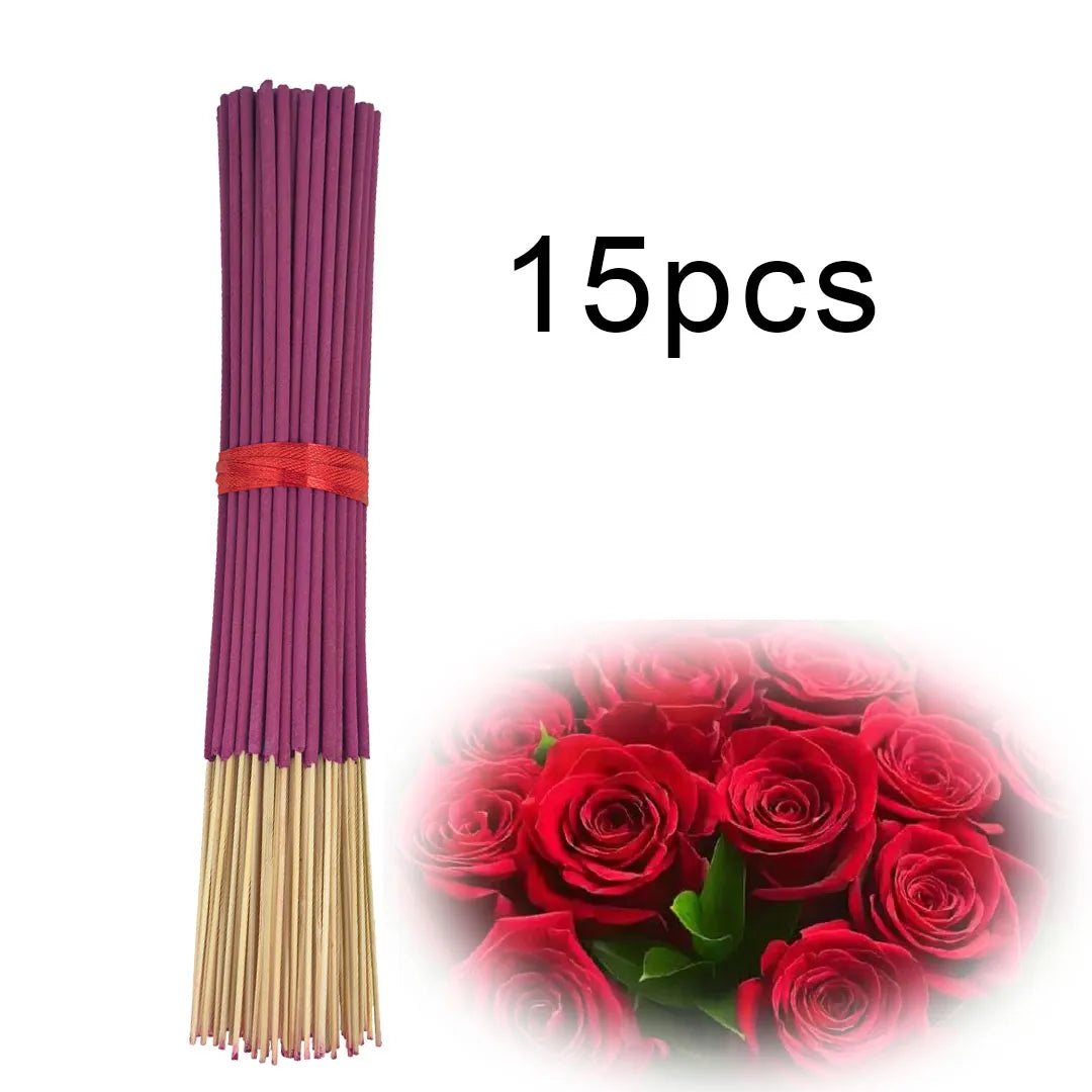 Encens floral à la rose fait main – bâtons parfumés pour intérieur et extérieur