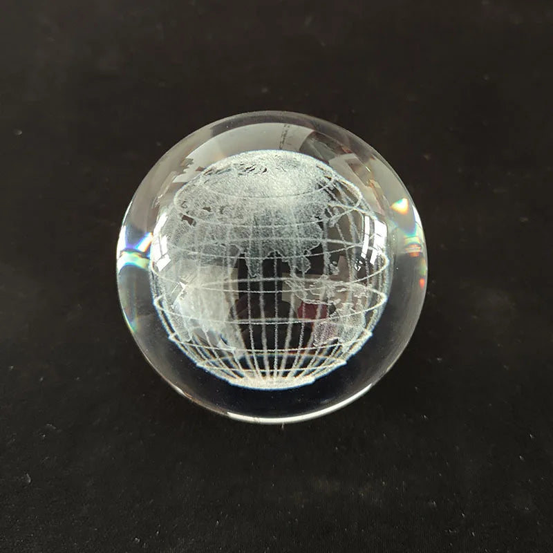 Boule Cristal 3D Système Solaire LED – Globe Planètes Gravé au Laser – Décoration Astronomie & Cadeau