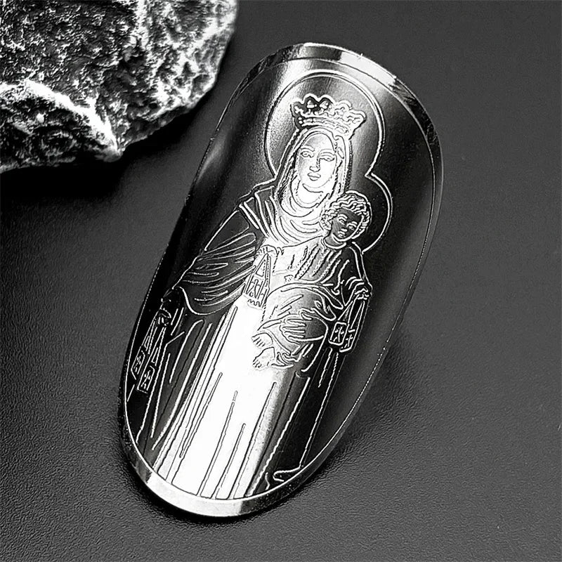 Halskette Jungfrau Maria aus vergoldetem Edelstahl – Unisex-Katholikschmuck