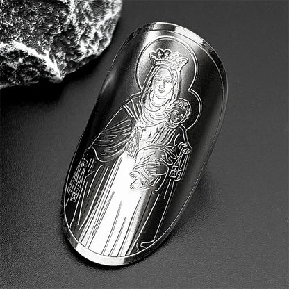 Halskette Jungfrau Maria aus vergoldetem Edelstahl – Unisex-Katholikschmuck