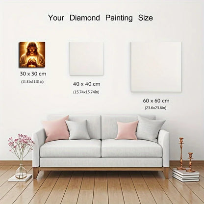 Diamond Painting kit 5D Sacré-Cœur –/Art Religieux Décoratif