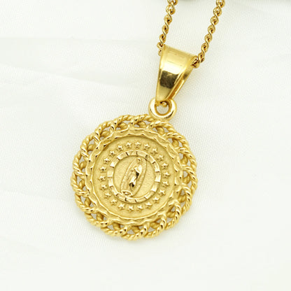 Collier Vierge Marie en Acier Inoxydable 316L – 5 Modèles