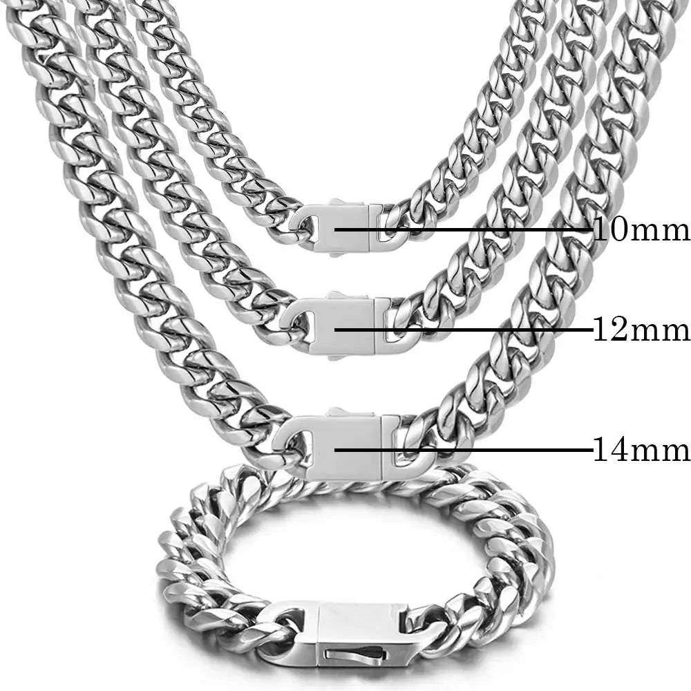 Chaîne Cubaine Miami 316L 8–16 mm – Collier ou Bracelet Unisexe