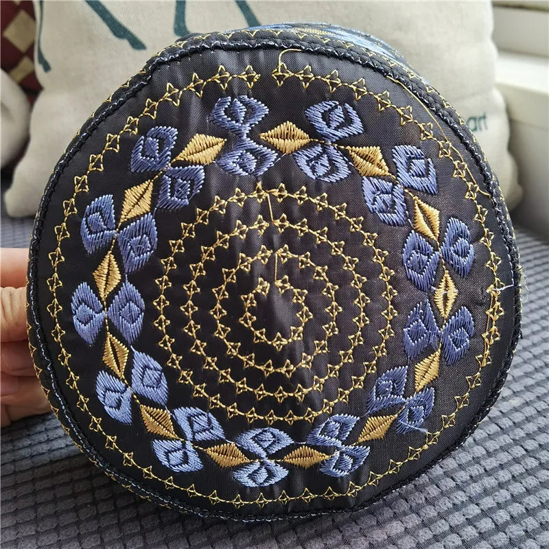 Bonnet de prière musulman homme brodé – kufi islamique en coton