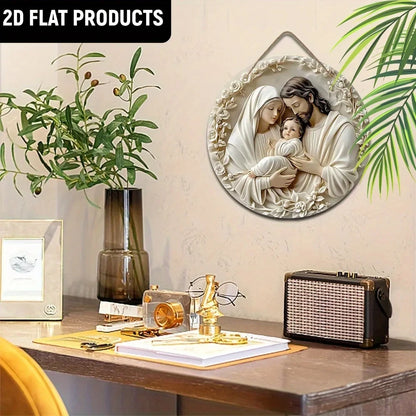 Panneau en Bois Rond JESUS