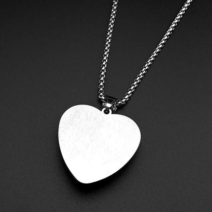 Collana Vergine di Guadalupe Cuore in Vetro – Acciaio Inossidabile 60 cm