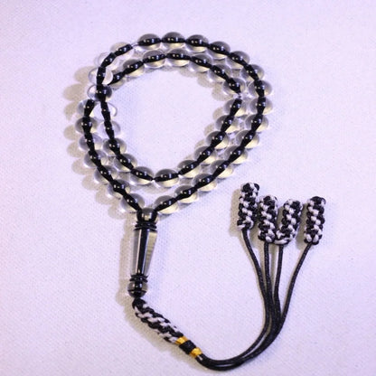 Tasbih Musulmano Nero 45 Grani in Resina – Rosario da Preghiera 10 mm