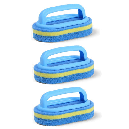 Brosse Éponge de Nettoyage avec Poignée – Cuisine, Salle de Bain & Maison (1/2/3 PCS)