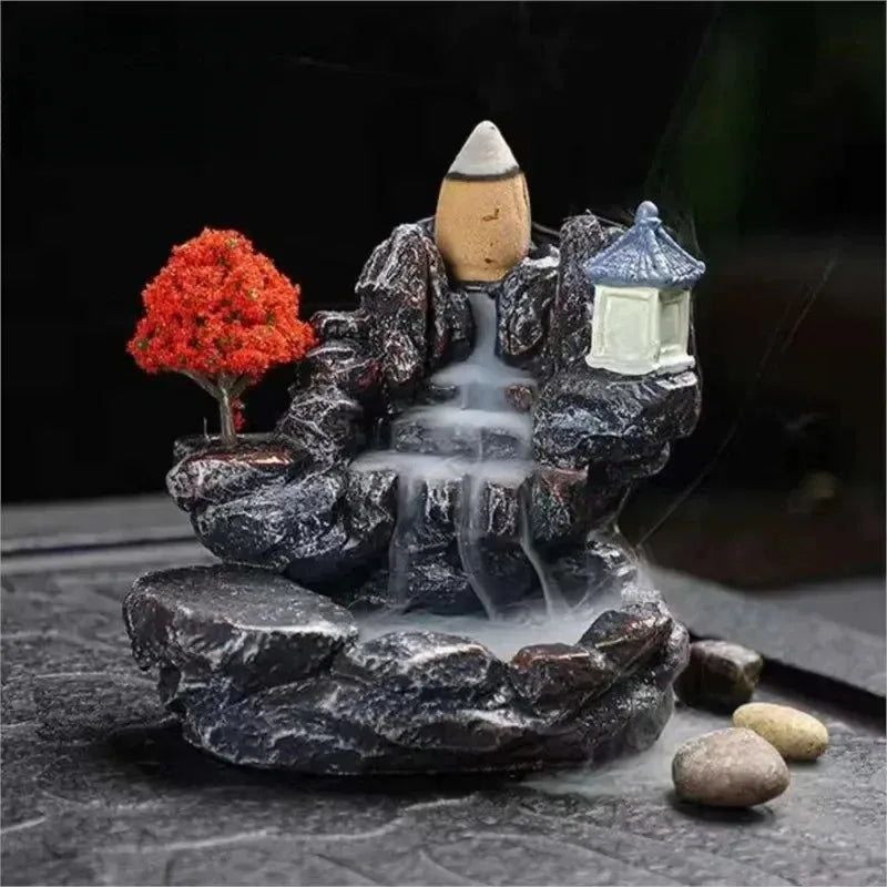 Brûleur d’encens cascade – Porte-encens zen à reflux