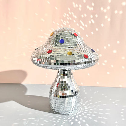 Champignon Disco Rétro – Boule à Facettes Décorative pour Salon, Bureau & Fêtes