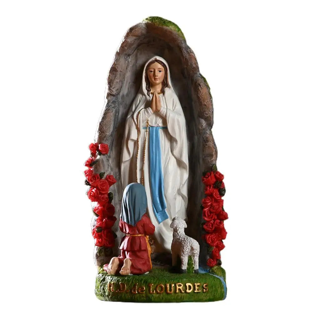 Figurine Religieuse Vierge de Guadalupe – Statue Vierge Marie en Résine Colorée pour Maison, Autel et Cadeau Catholique