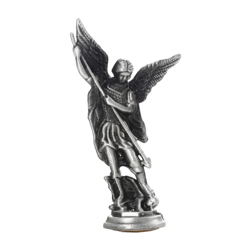 Statuette Saint Michel – Archange Terrassant le Démon en Alliage de Zinc