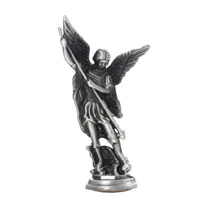 Statuette Saint Michel – Archange Terrassant le Démon en Alliage de Zinc