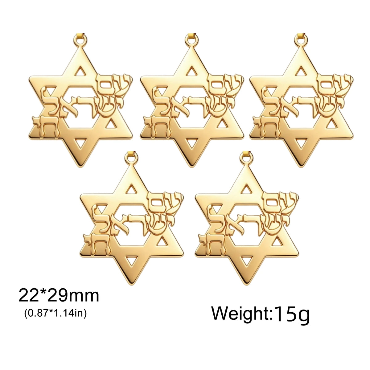 Collier Am Yisrael Chai & Étoile de David en Acier Inoxydable – Unisexe