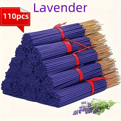 110 bâtons d’encens parfumés Himalaya – lavande, rose, sauge blanche, agarwood et santal