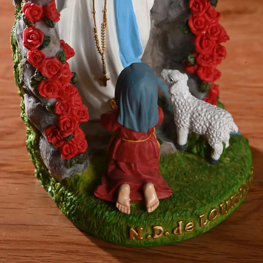 Figurine Religieuse Vierge de Guadalupe – Statue Vierge Marie en Résine Colorée pour Maison, Autel et Cadeau Catholique